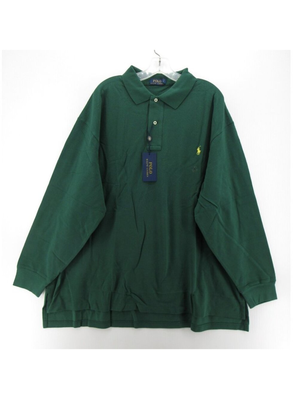 Polo Ralph Lauren Polo Shirt 2XB Big Pullover Golf Mesh Yellow Pony